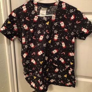 Christmas Scrub Top